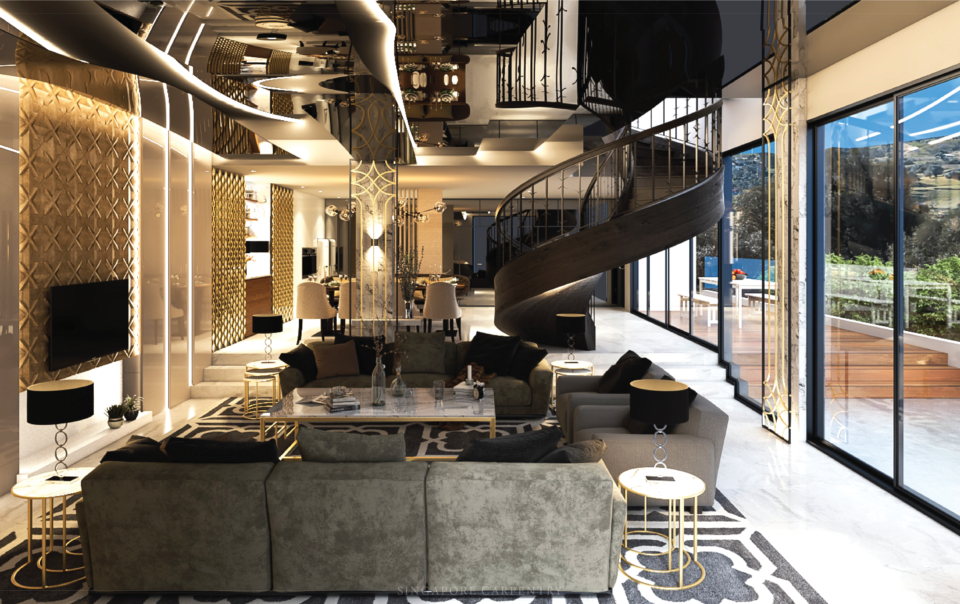 Mount Rosie Luxury Living Room Interior Design Renovation