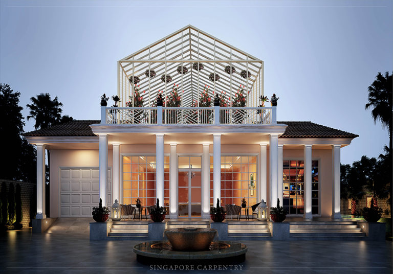 Colonial Contemporary Styled Home Exterior at Ringwood Road