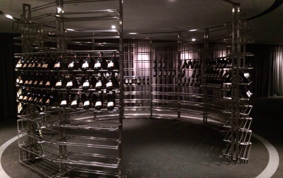 dark private bar interior design