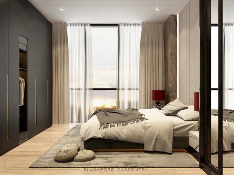 condo interior design renovation master bedroom
