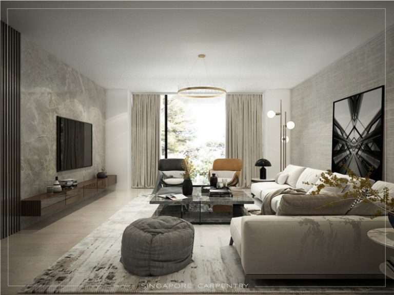 Modern and tasteful living room that is spacious