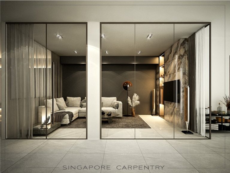 Luxurious entertainment room interior design, refined and tasteful