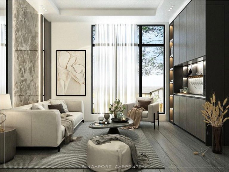 interior design singapore carpentry modern contemporary living room
