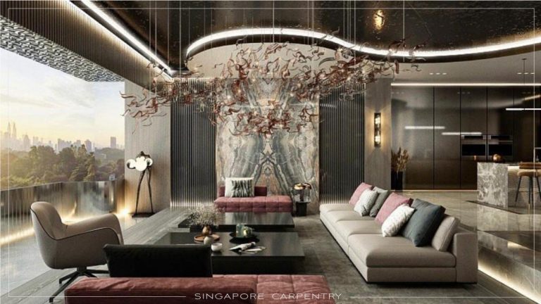 luxury interior design living room landed property renovation