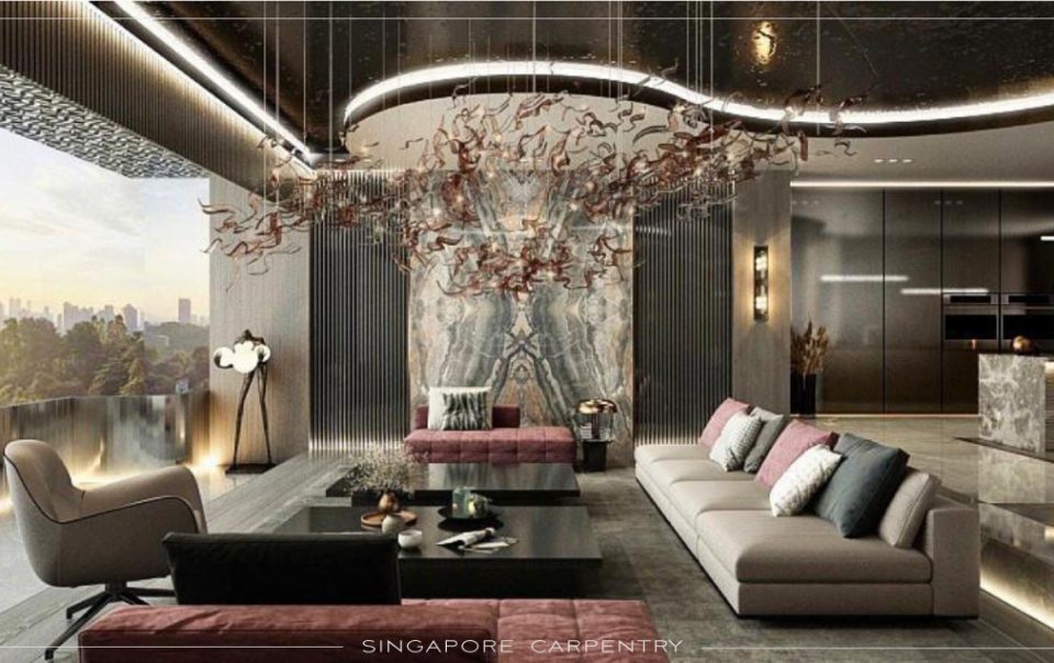 luxury interior design living room landed property renovation