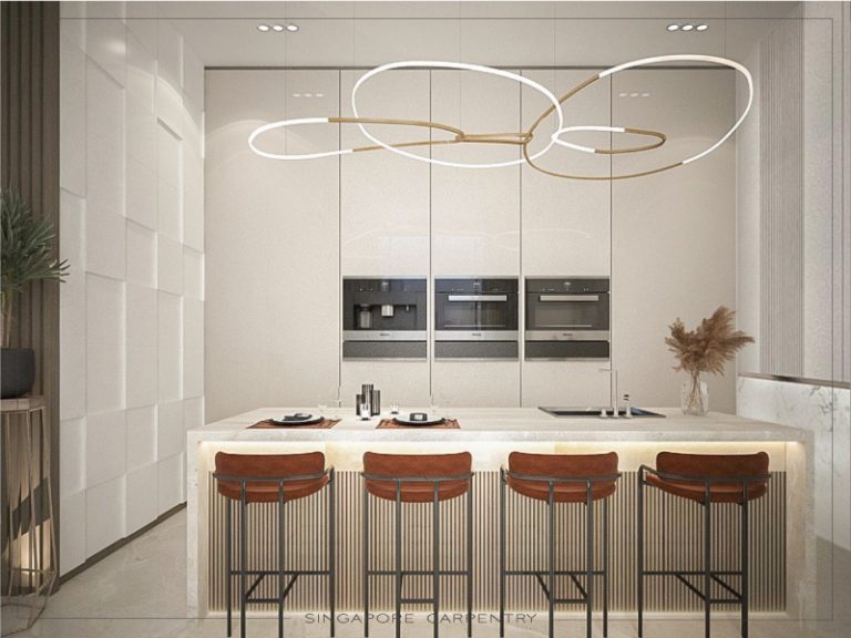 clean and sleek modern interior design at jalan pergam landed property