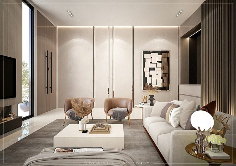 clean and sleek modern interior design at jalan pergam landed property