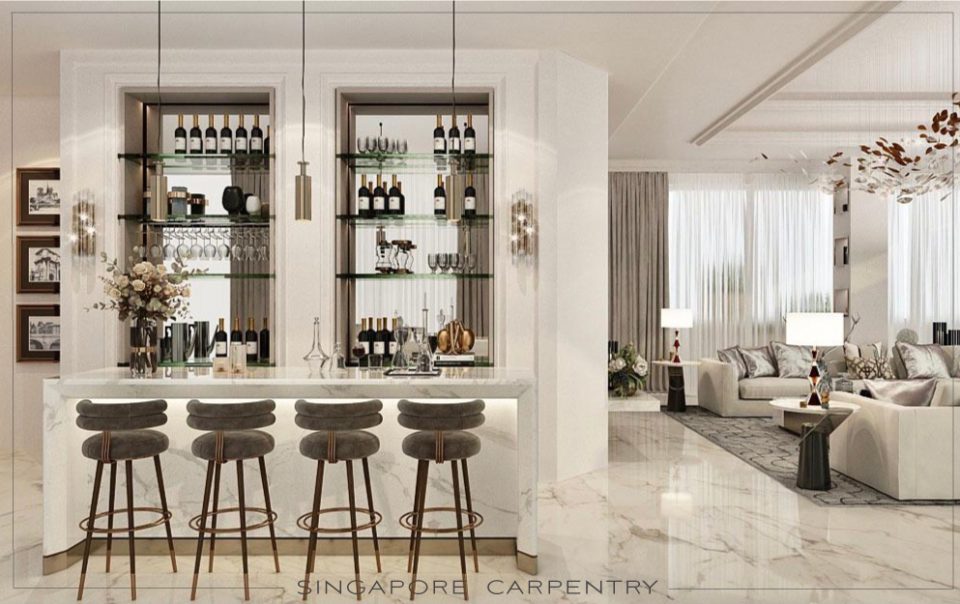 luxury interior design living room bar area renovation