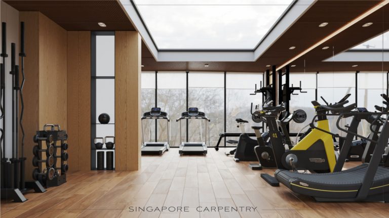 commercial gym, modern fresh and airy design for commercial interior design and renovation