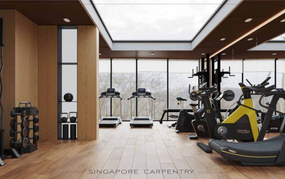 commercial gym, modern fresh and airy design for commercial interior design and renovation