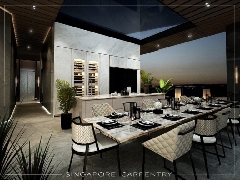 dining room landed property sunset design and build