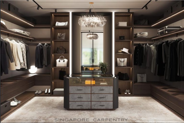 men walk in wardrobe closet carpentry interior design renovation project