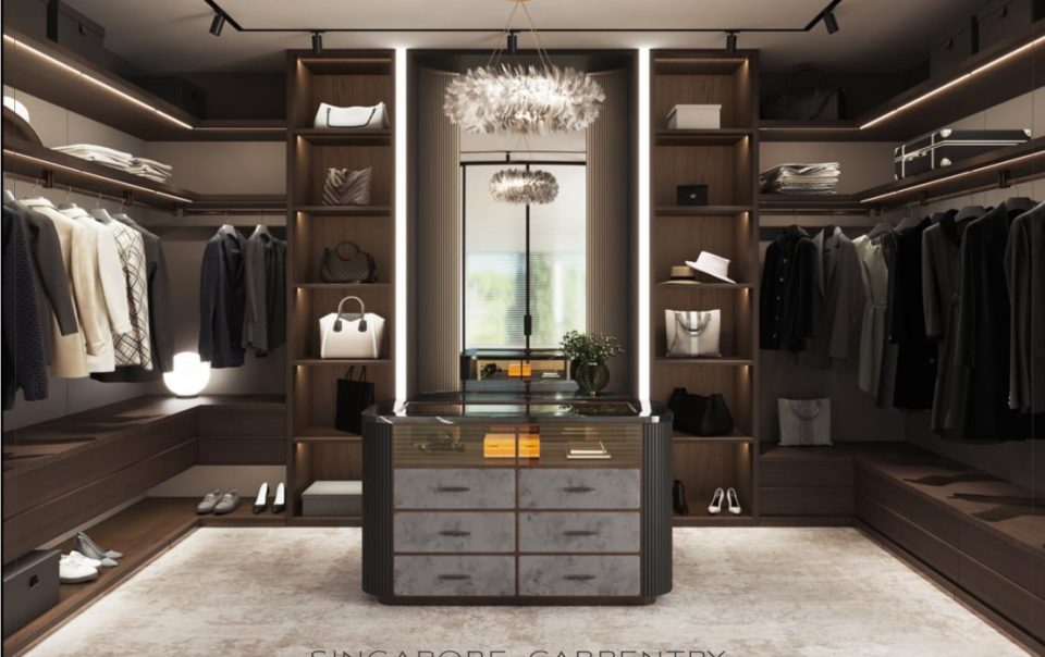 men walk in wardrobe closet carpentry interior design renovation project