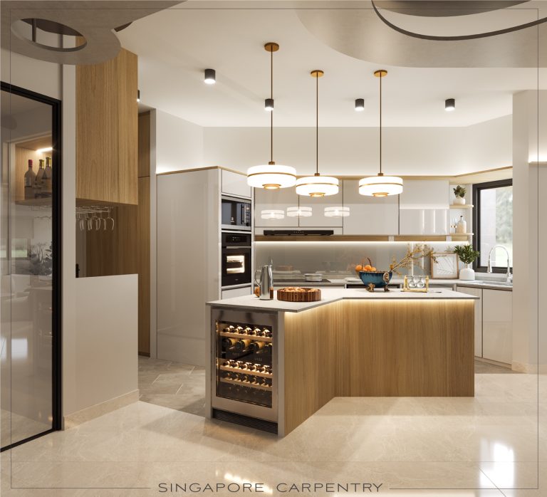 modern cozy organic interior design renovation Bayshore Park Condo singapore