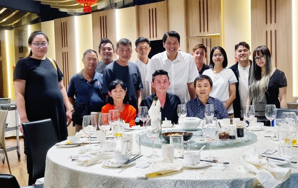 Singapore Carpentry group photo for Chinese New Year celebration at Sky View Pavilion Restaurant