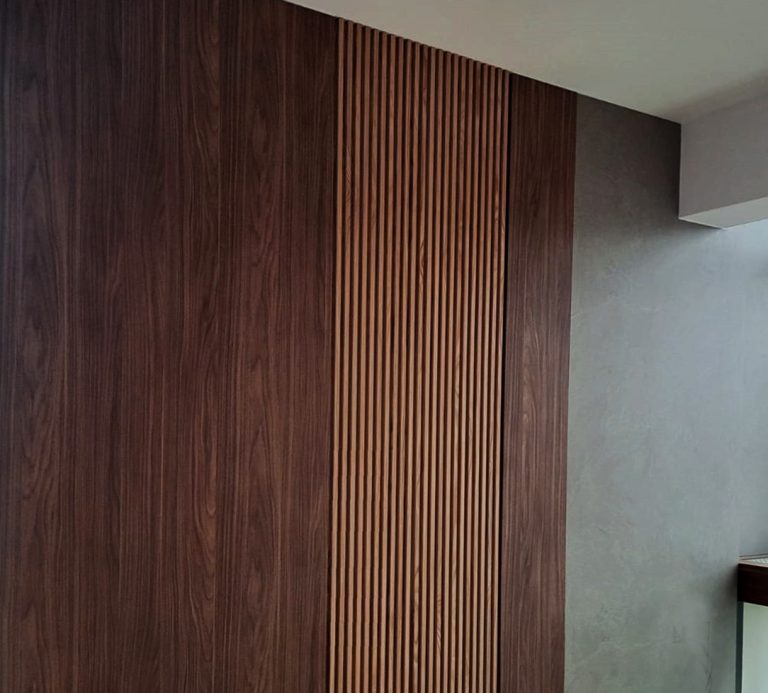 carpentry feature wall