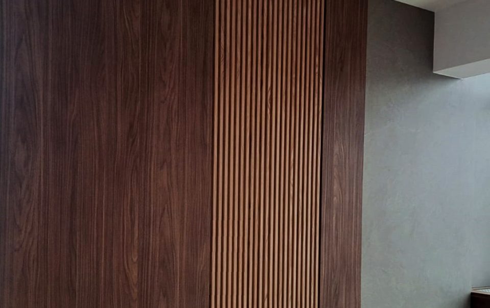 carpentry feature wall