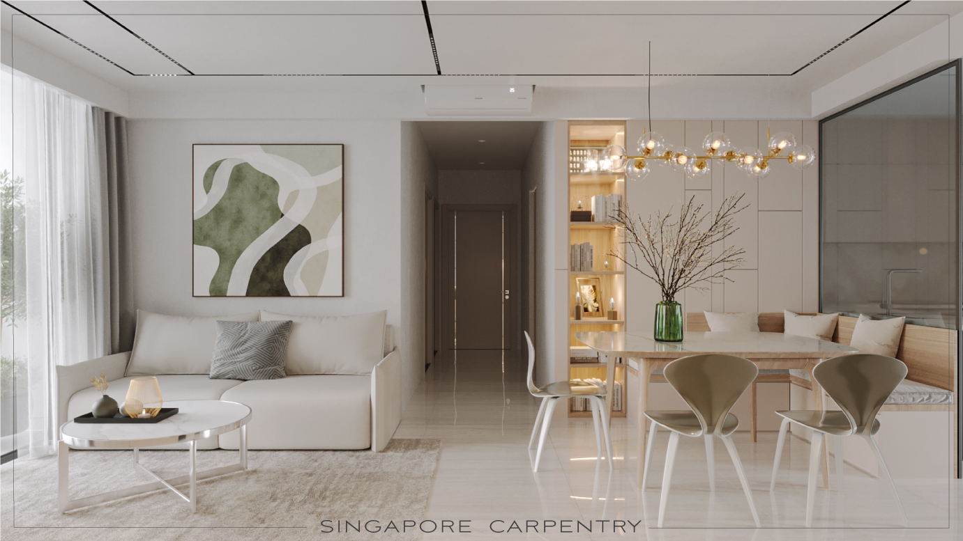 Exquisite Modern Luxury @ Riverfront Condominium - Carpentry Singapore - Luxury Riverfront Apartment Makeover Architects