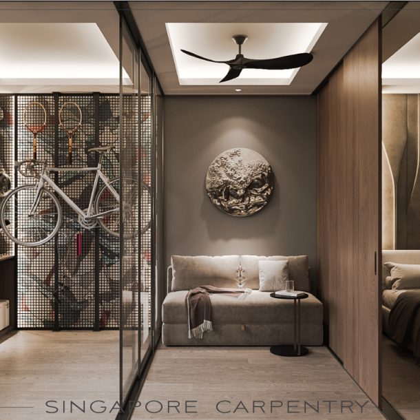 bedok HDB modern dark luxury renovation interior design