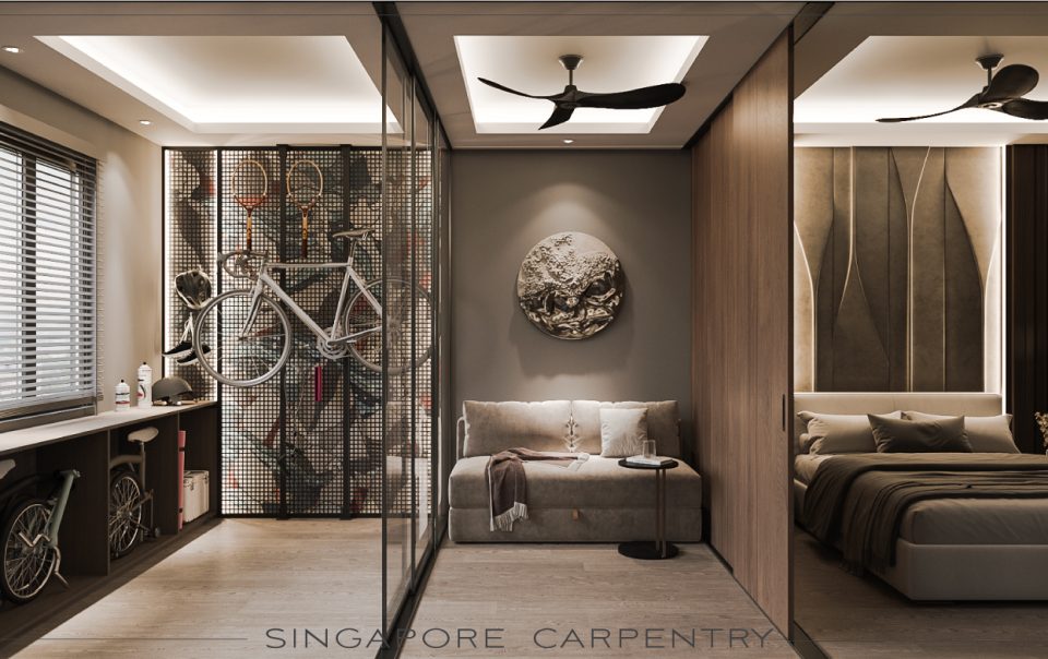bedok HDB modern dark luxury renovation interior design