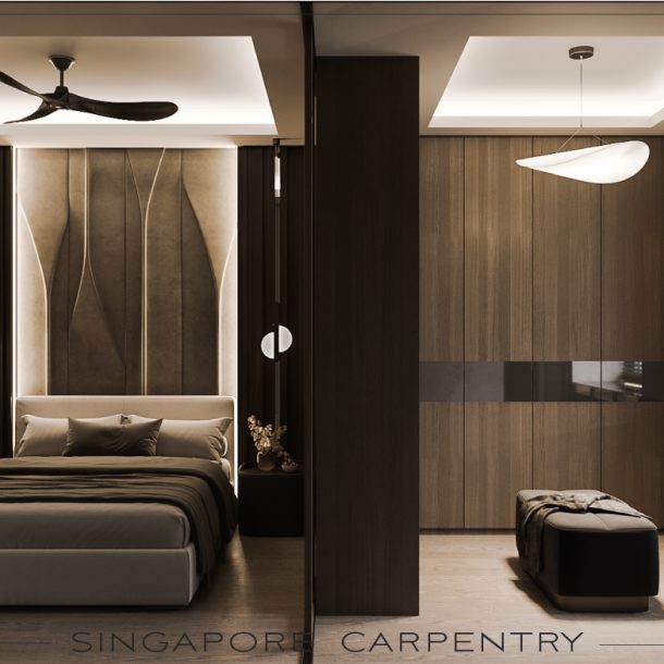 bedok HDB modern dark luxury renovation interior design