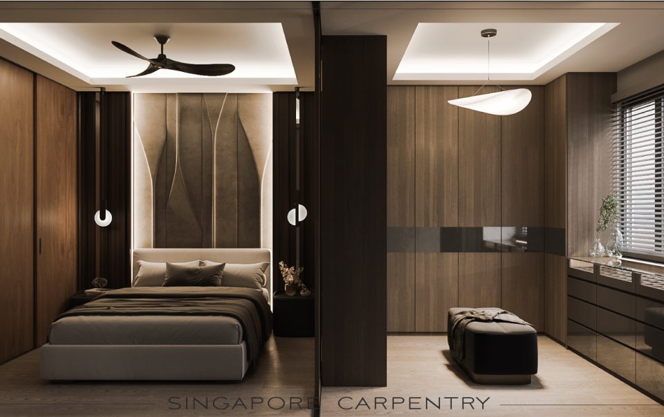 bedok HDB modern dark luxury renovation interior design