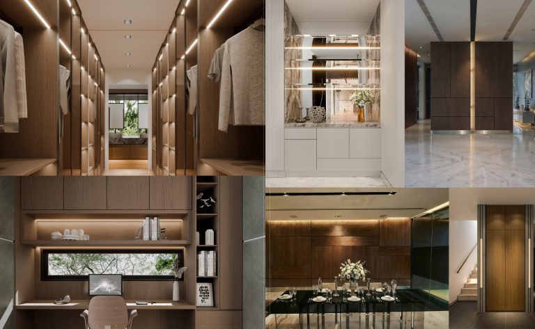 modern luxury residence at Sentosa Ocean Drive carpentry design