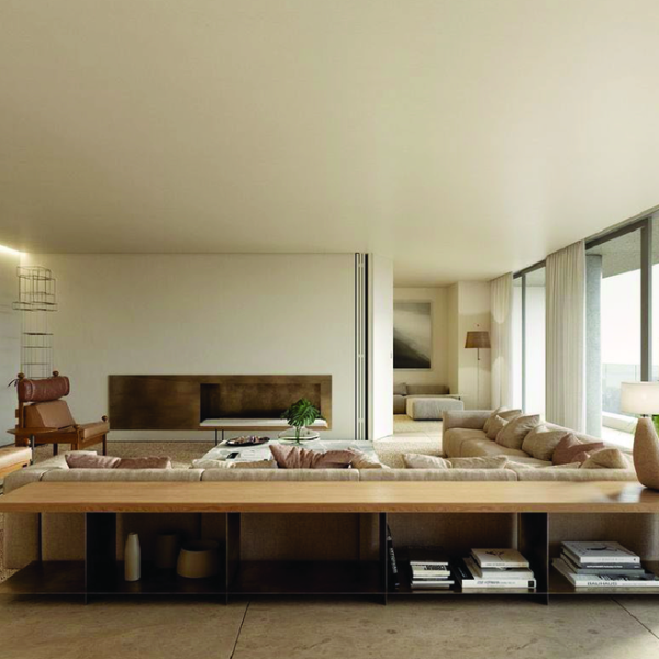 Living room interior design for USA client