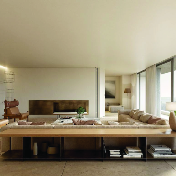 Living room interior design for USA client